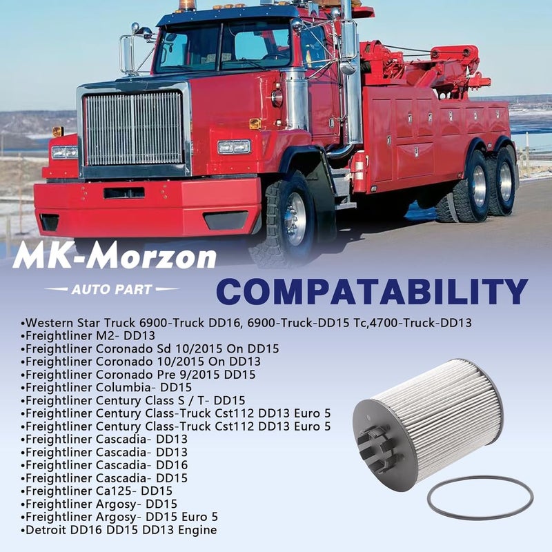 MK-Morzon A4722030155 Engine Coolant Cartridge Filter Compatible with Detroit DD13 DD15 DD16 Diesel Engines Heavy Duty Water Filter Replaces# A4722030255 P5092 P551008 LW4076XL - Image 3